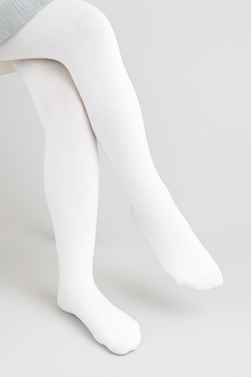 Rajtuzy gładkie białe