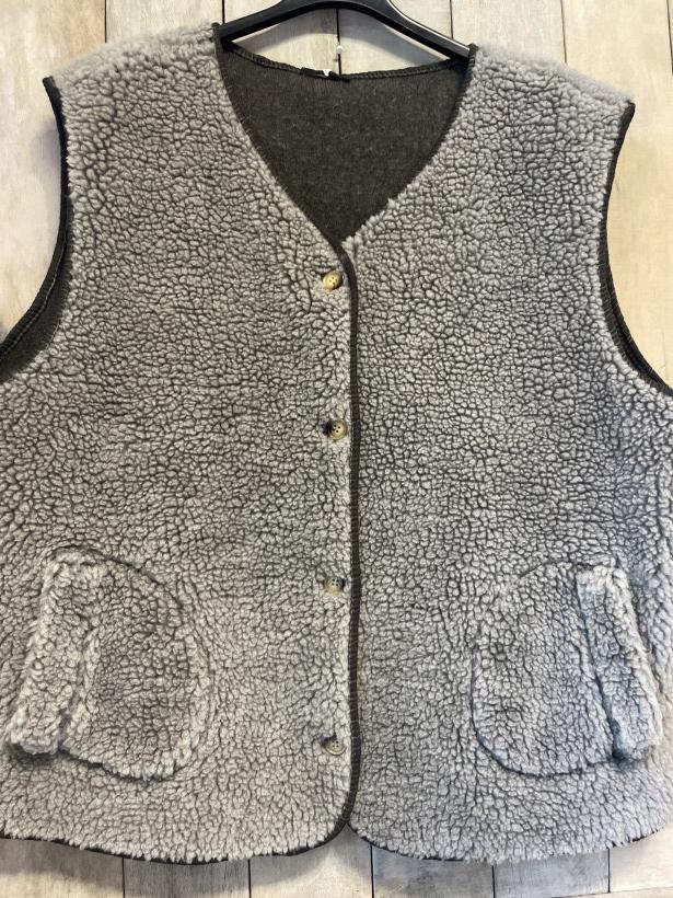 gilet mouton taupe du 36 au 48/50