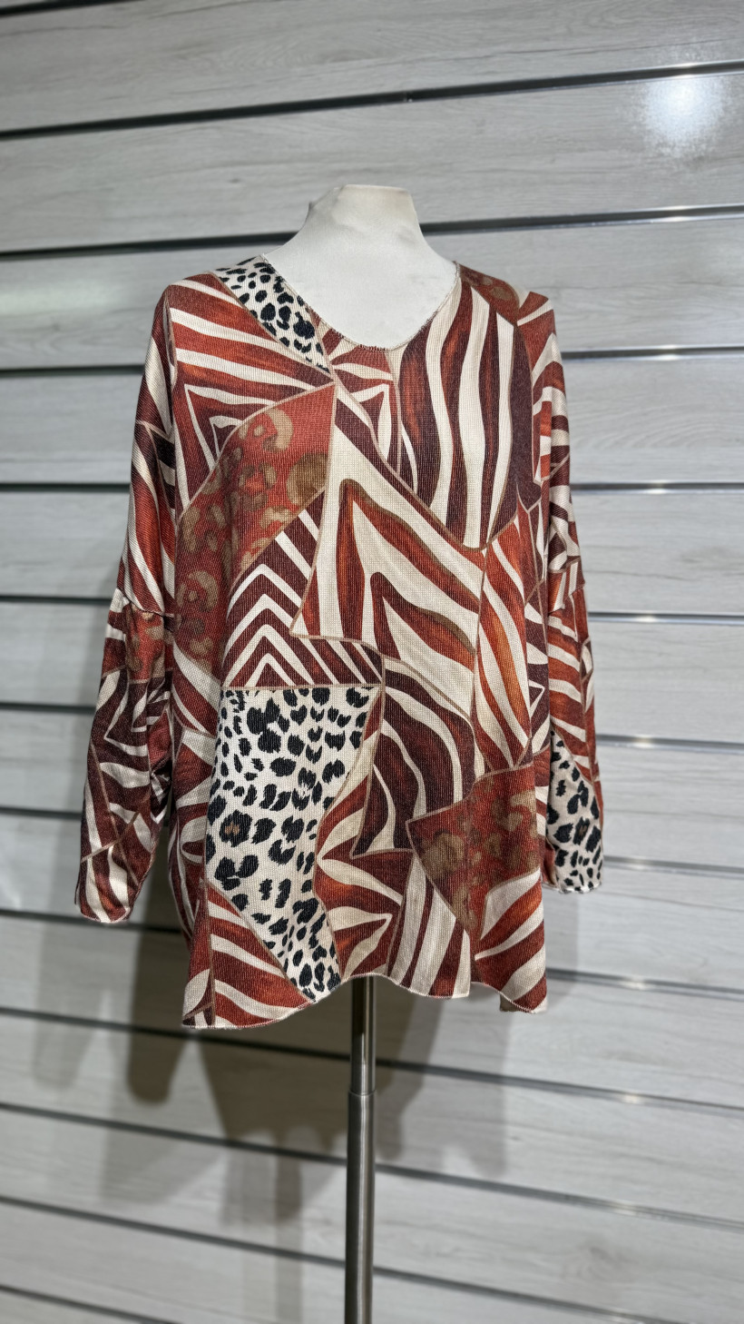 TUNICA ESTAMPA FOLHAS