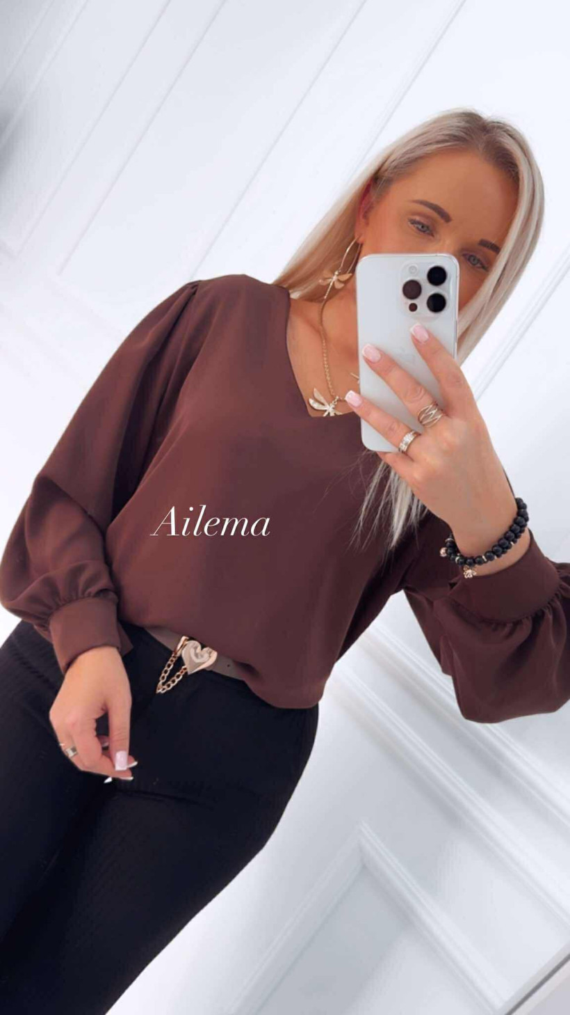 Koszula kk979 dekolt V