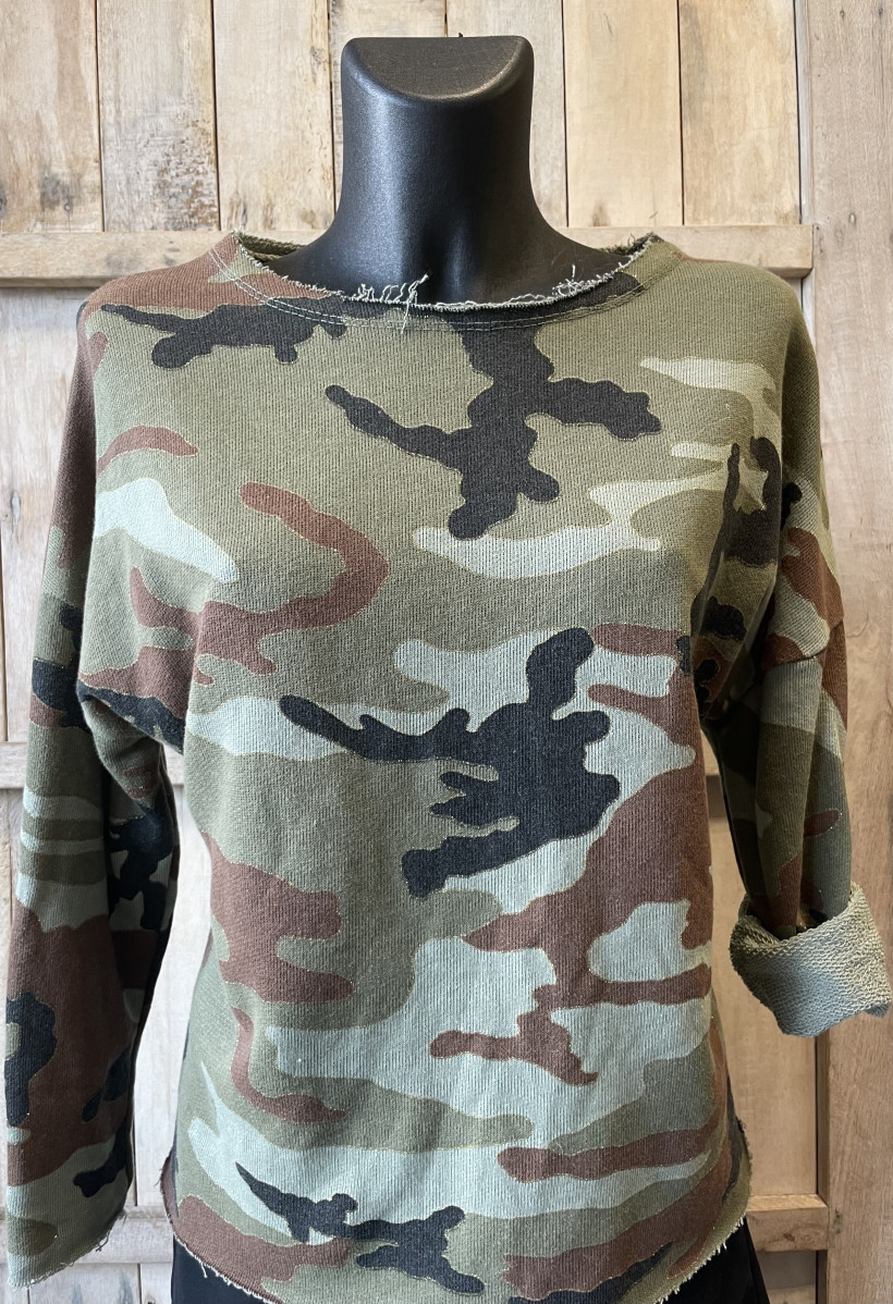 Pull camouflage   du 36 au 44/46
