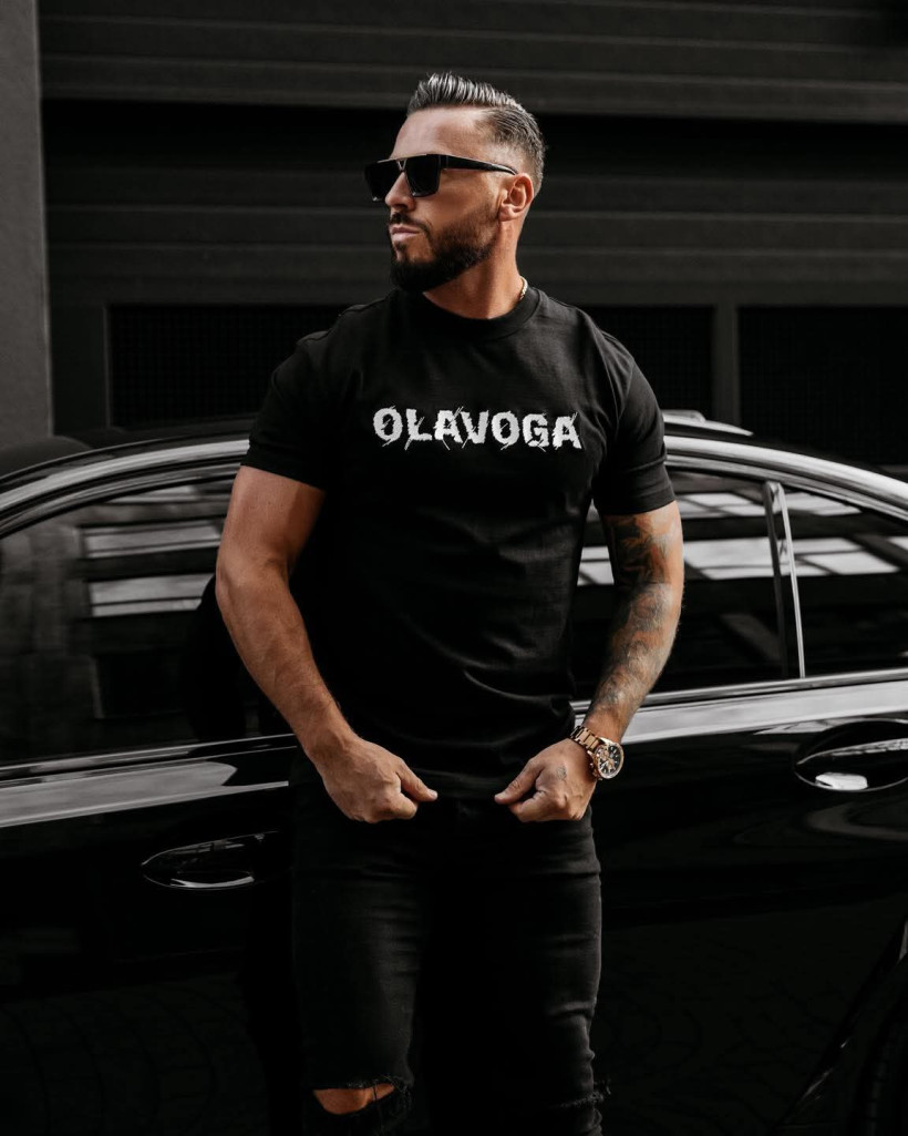 t-shirt męski REAL czarny