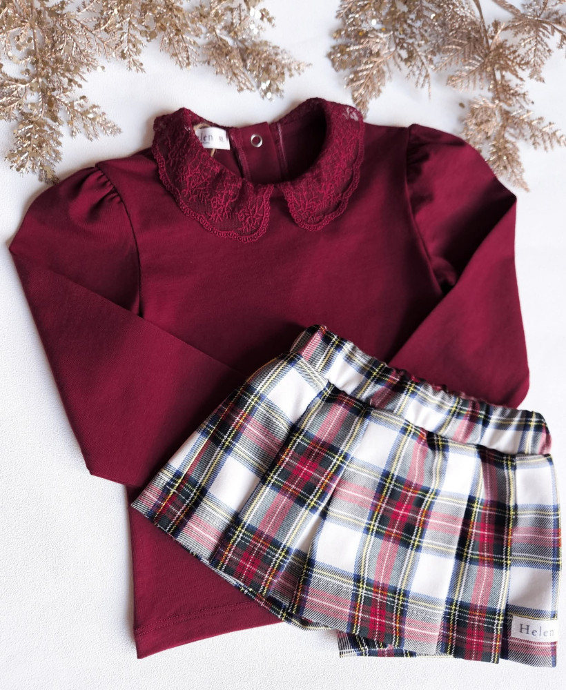 SPÓDNICO-SPODENKI KRATA BIAŁA Z ZAKŁADKAMI HELEN