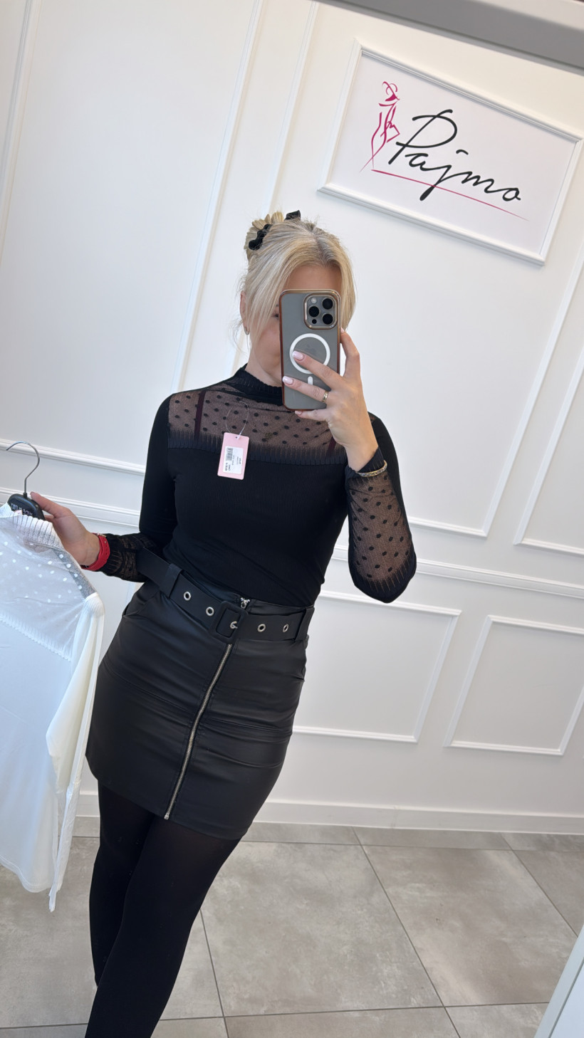 Bluzka z tiulem w groszki 13759