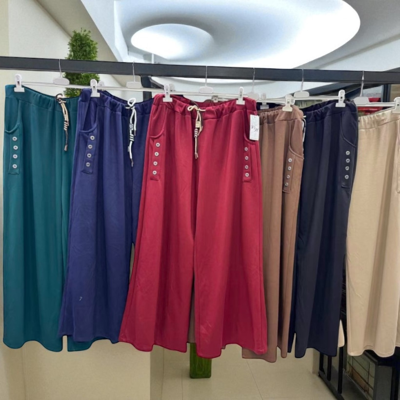 Spodnie kuloty spódnicospodnie masełko guziczki