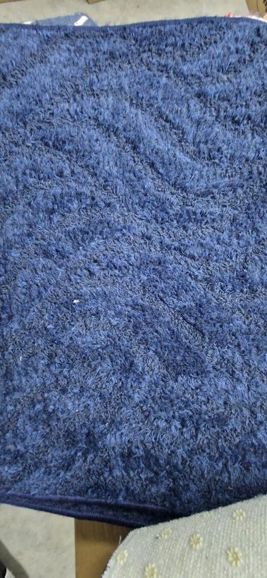Komplet dywaników fale granat 100x60cm i 50x60cm 