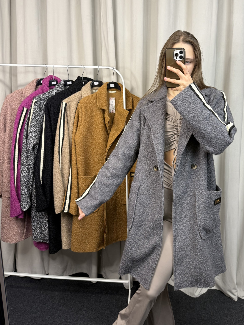 Płaszcz baranek warkocz 