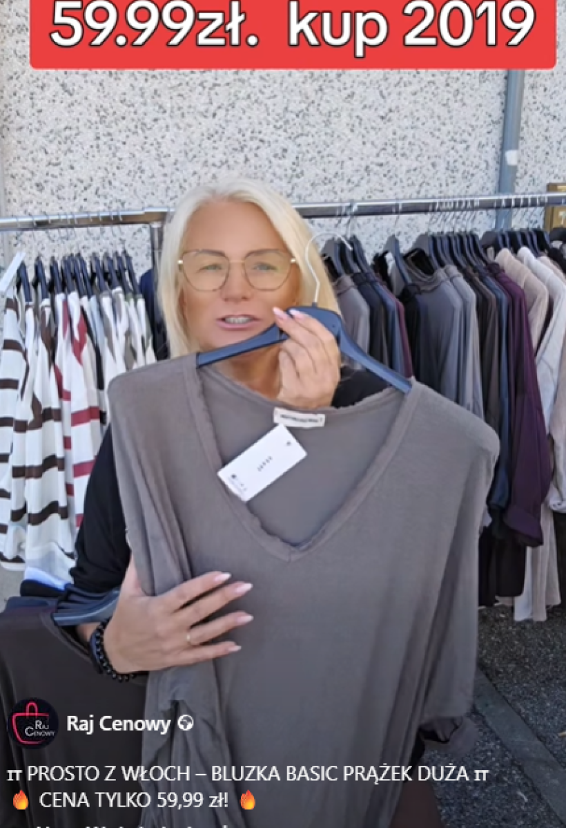 BLUZKA BASIC PRĄZEK DUŻA