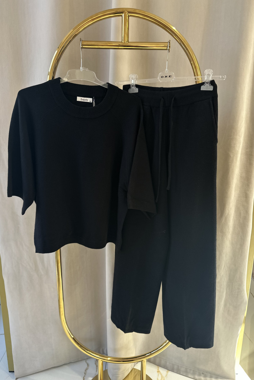 LAJOLY KOMPLET DZIANINOWY CZARNY