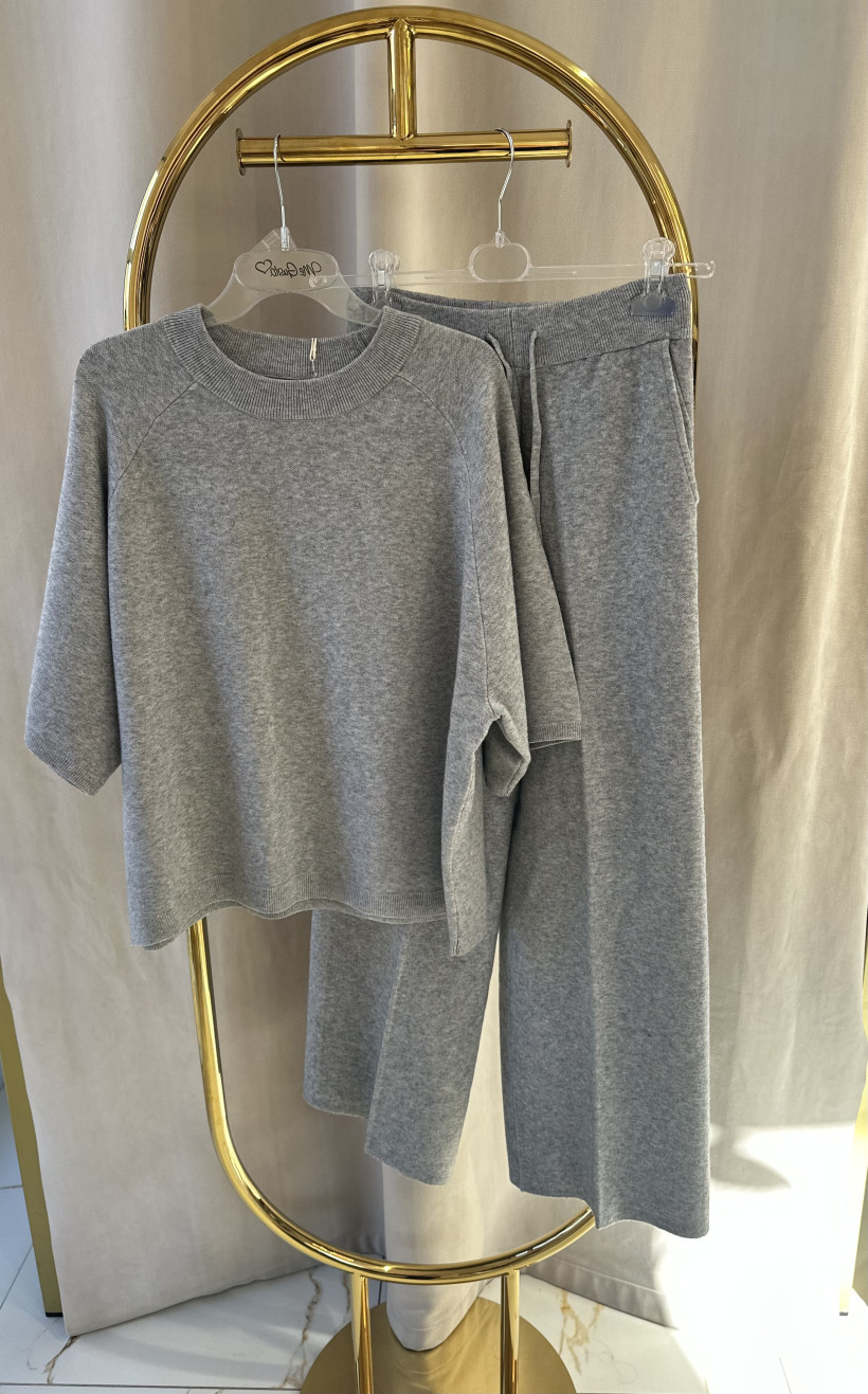 LAJOLY KOMPLET DZIANINOWY SZARY