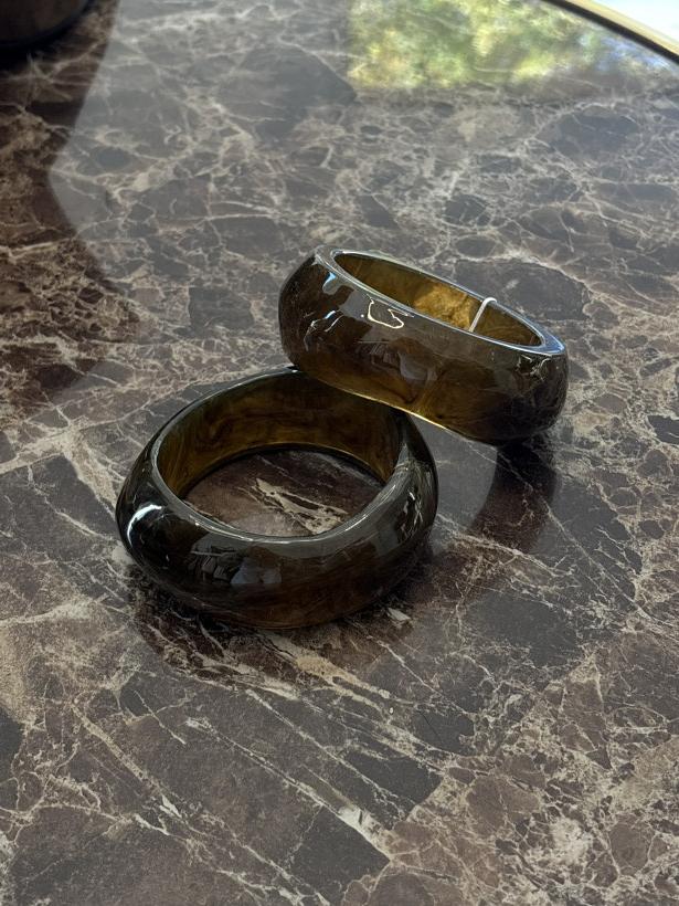 BRANSOLETKA GRUBA CZEKOLADA NIEREGULARNA