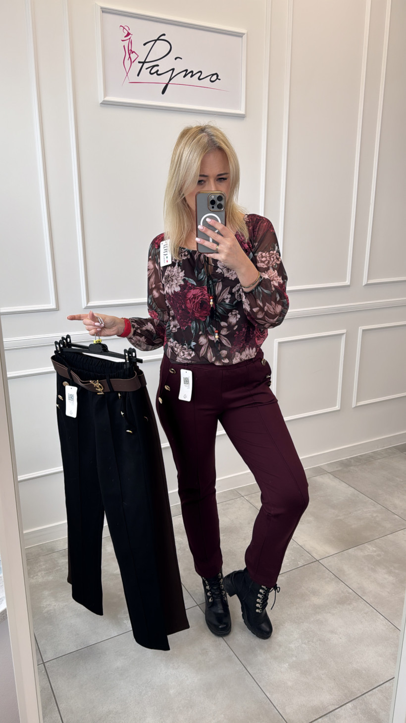 Spodnie przeszycia ozdobne guziki 13771