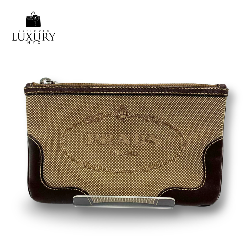 PRADA Jacquard pouch