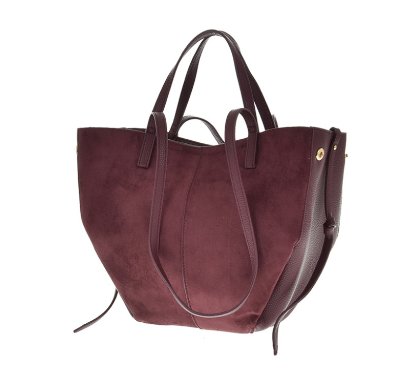 TOREBKA GALLANTRY POLENKA EKO ZAMSZ EKO SKÓRA BORDO