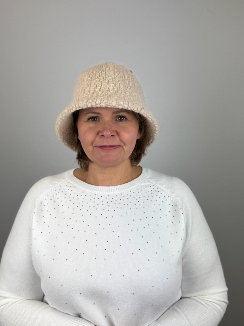 Kapelusz typu bucket hat, bukla - 101173 - beż