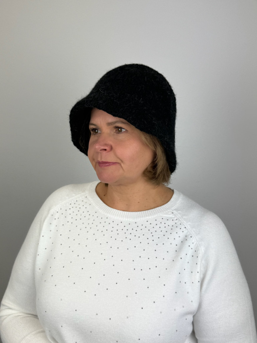 Kapelusz typu bucket hat, bukla - 101173 - czarny