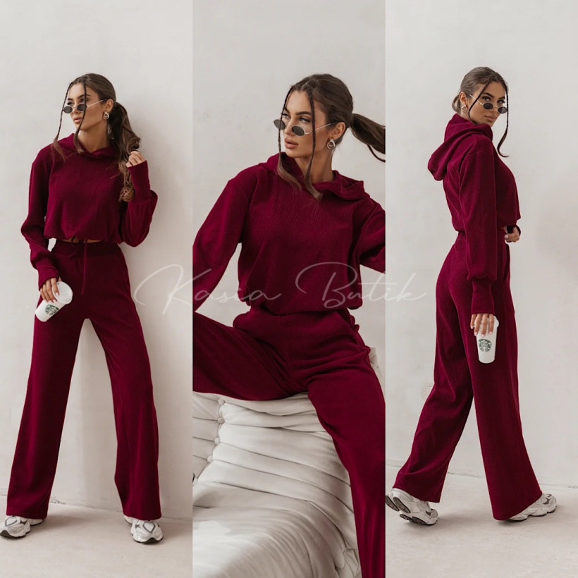 Komplet Wiskozowy Hope La Balancia Burgundowy