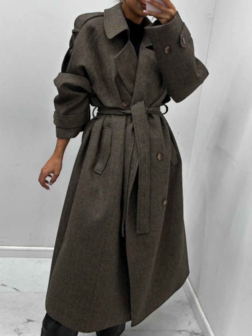 EM PŁASZCZ Z PASKIEM TYTOŃ