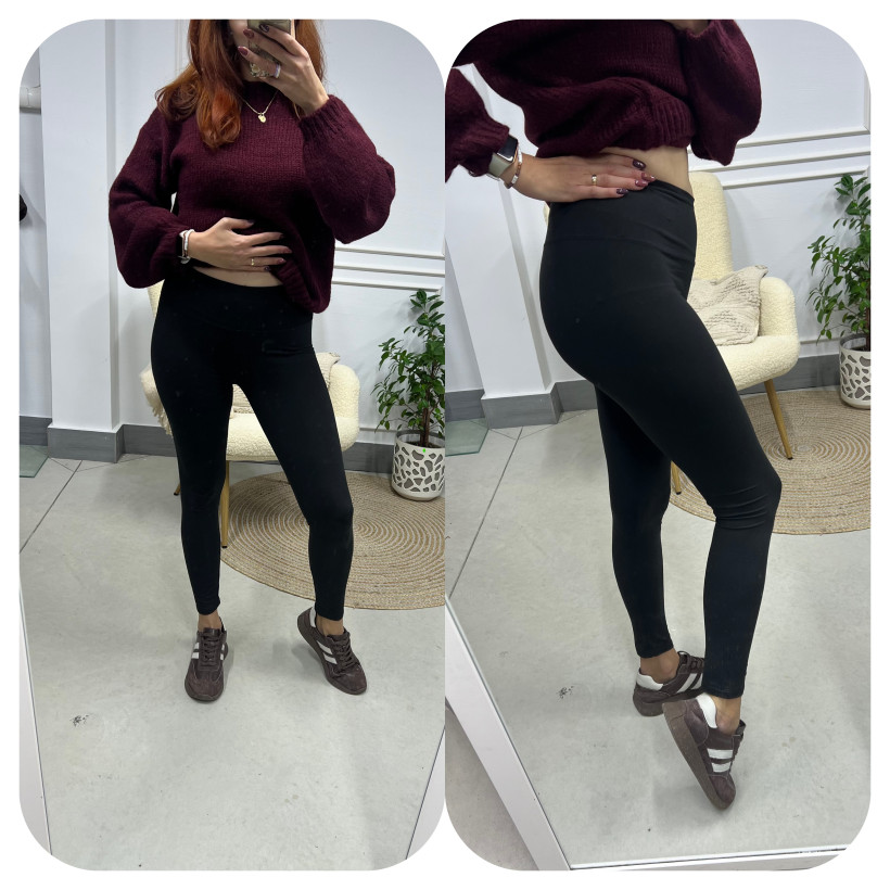 Leginsy bambus szeroka guma