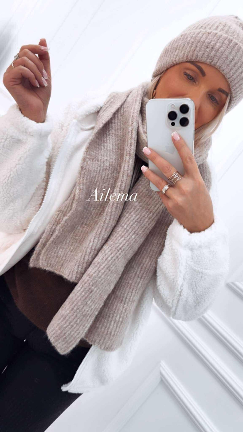 Komplet czapka i szalik kk1058