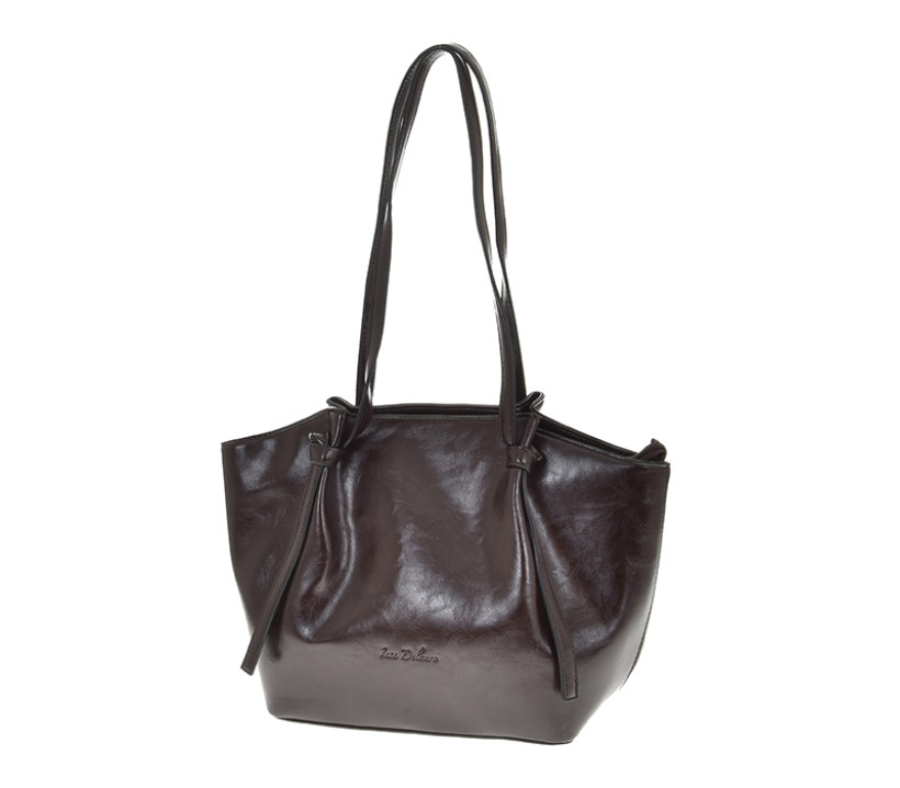 TOREBKA SHOPPER CZEKOLADOWA SKÓRA EKO