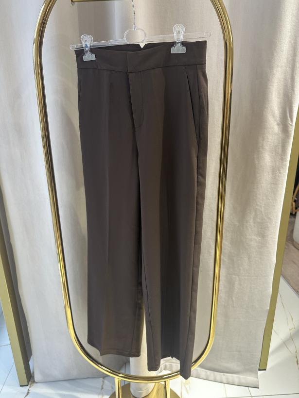 LM SPODNIE ELEGANCKIE CZEKOLADA