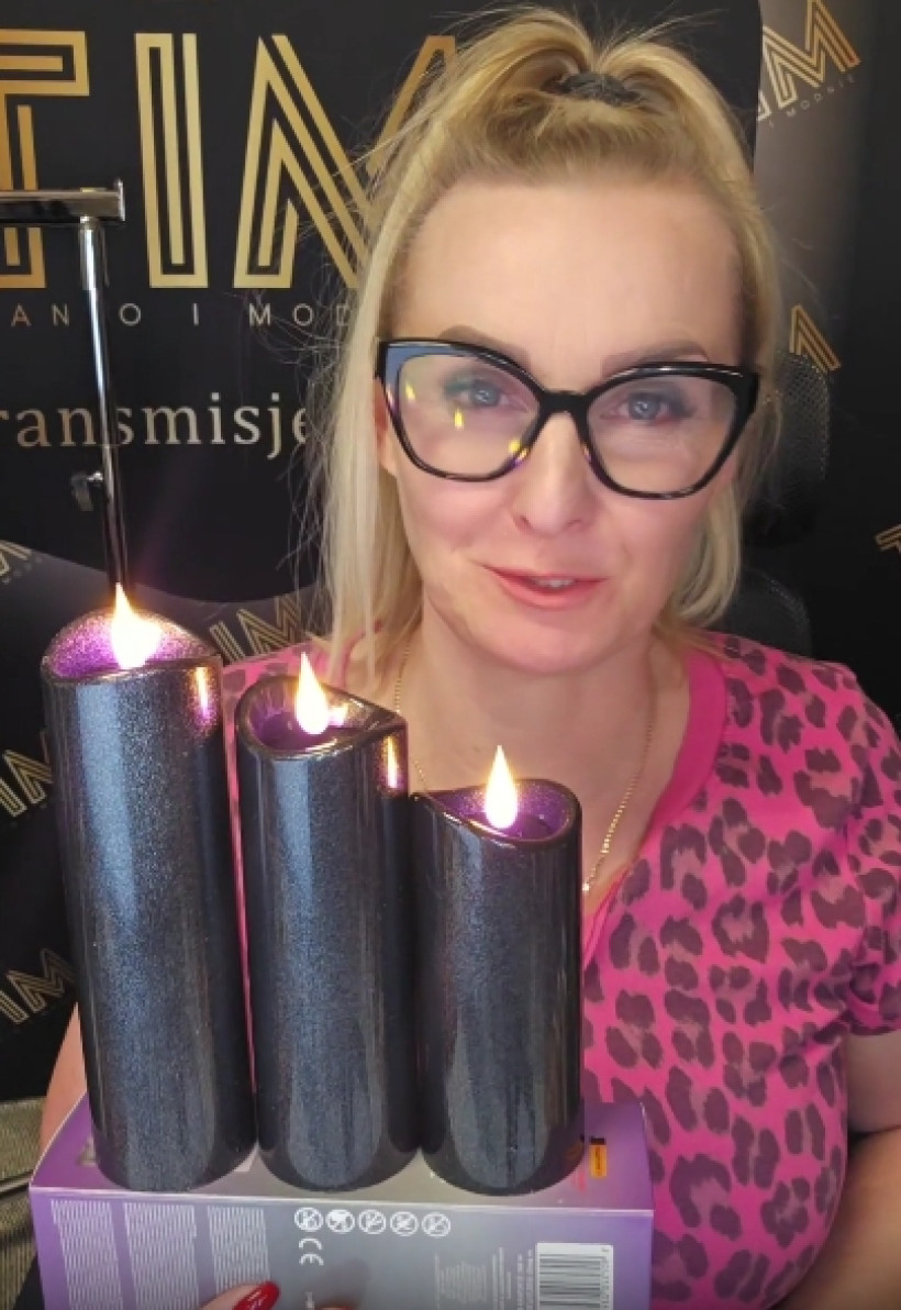 ŚWIECA LED - PINK FLAME