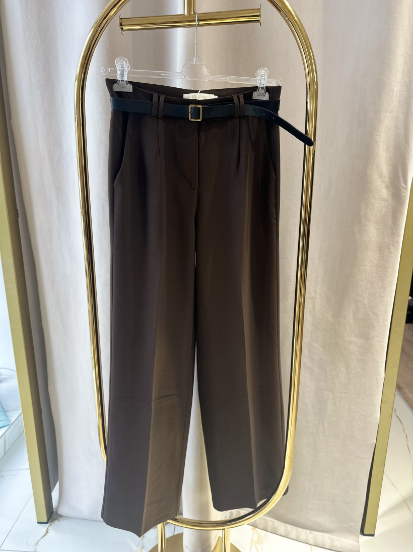 LM SPODNIE LEJĄCE CZEKOLADA PASEK