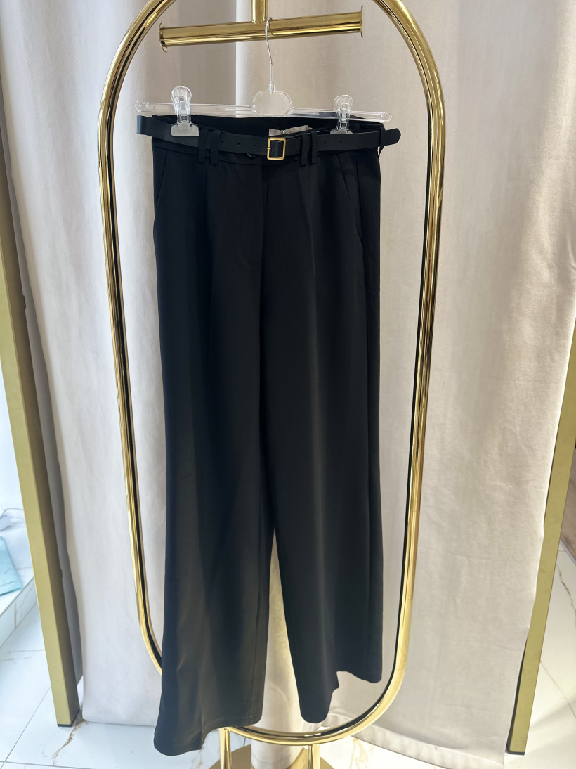 LM SPODNIE LEJĄCE CZERŃ PASEK