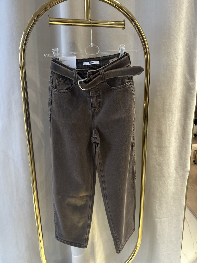 ZUO SPODNIE JEANS CZEKOLADA MM