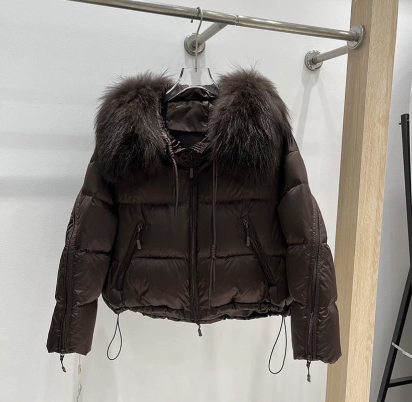 CH KURTKA PUCHOWA CZEKOLADA KRÓTKA