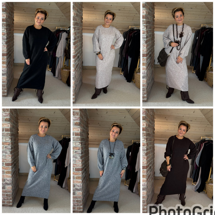 Dluga sukienka sweterkowa