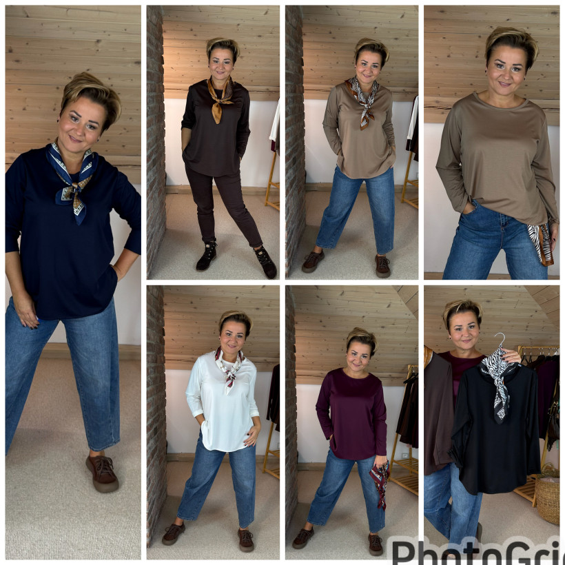 Bluzka wiskoza z apaszka