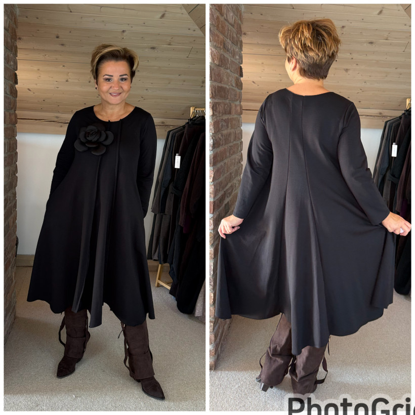 Sukienka romb czarna bawelna