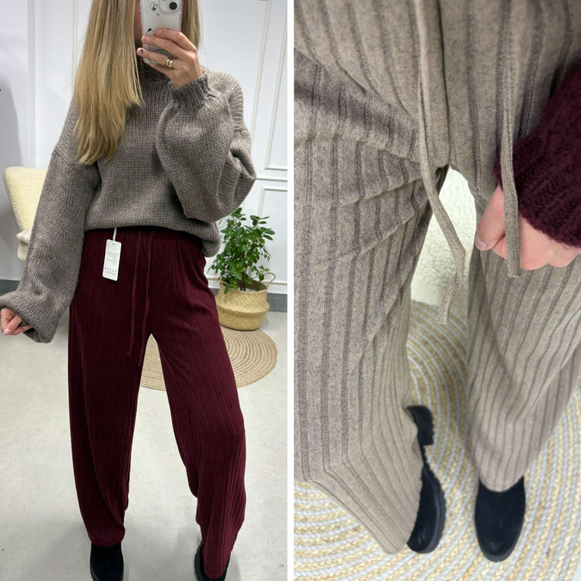 spodnie fruwajki prążek 