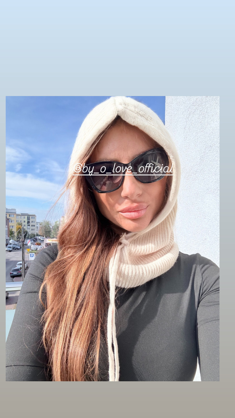 Nowa damska czapka w stylu balaclava komin kaptur beż