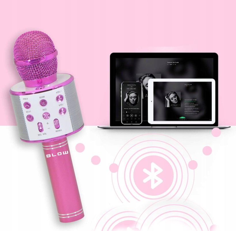 MIKROFON BEZPRZEWODOWY GŁOŚNIK BLUETOOTH KARAOKE DLA DZIECI