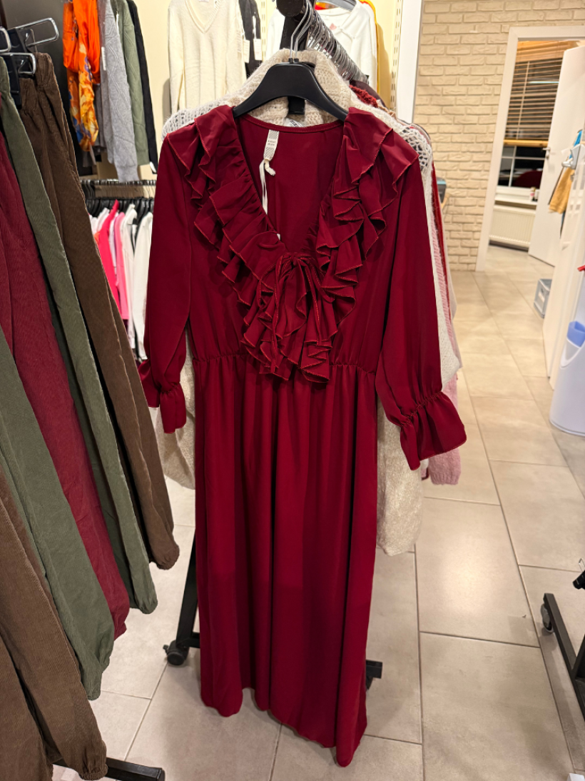 Sukienka szyfon bordo long 1829