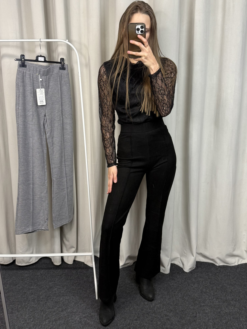 Spodnie sweterkowe prążek 