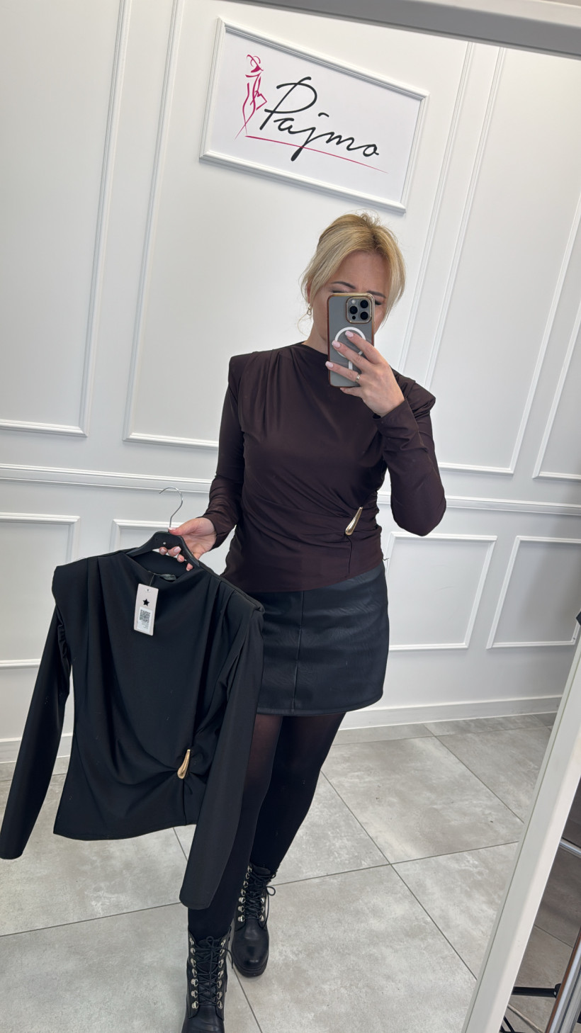 Bluzka satyna asymetryczna 13836