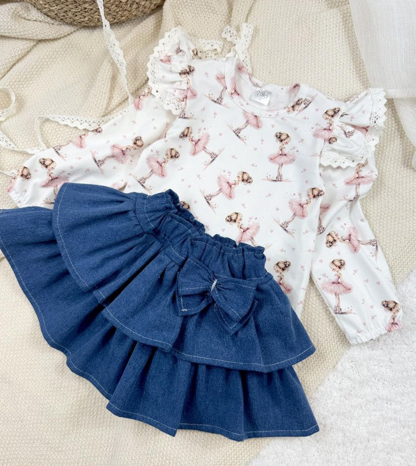 Spódnica Jeansowa Zula Ciemna z Falbankami  Wygoda i Styl