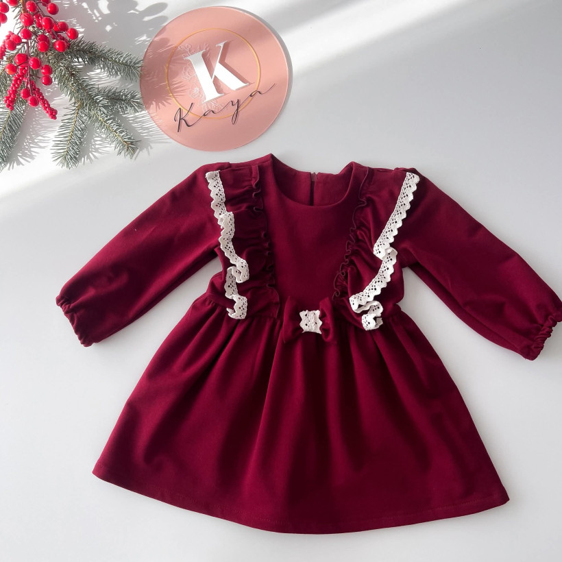 SUKIENKA BORDOWA Z KORONKĄ KAYA