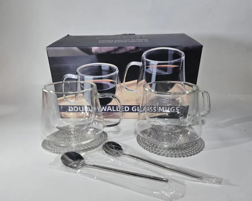 Zestaw! Szklanki do kawy podwójne dno