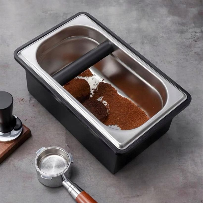 POJEMNIK NA FUSY DO KAWY DO KAWIARNI STAL NIERDZEWNA ODBIJAK KNOCK BOX