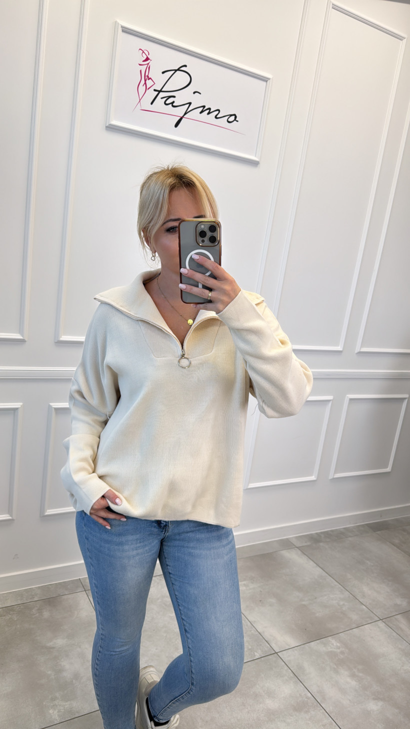 Sweter stójka na zamek 13822