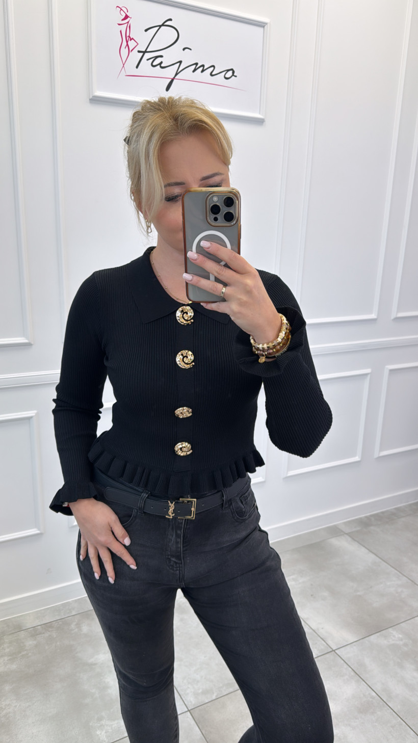 Bluzka czarna zdobienia 13847