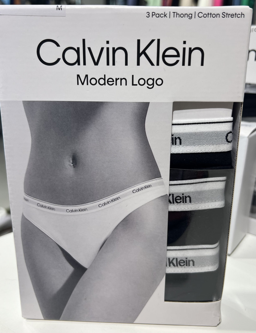 Majtki CK Modern Logo Thong 3pack czarne