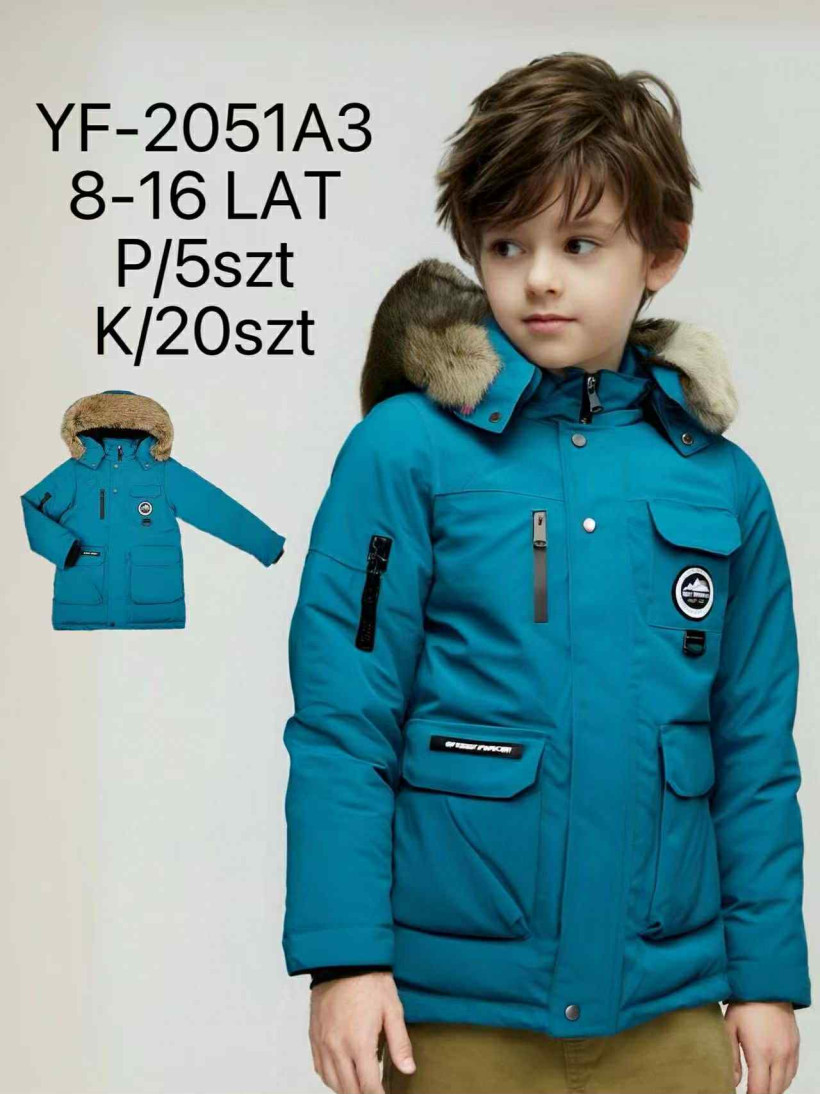 Kurtka parka zimowa morska