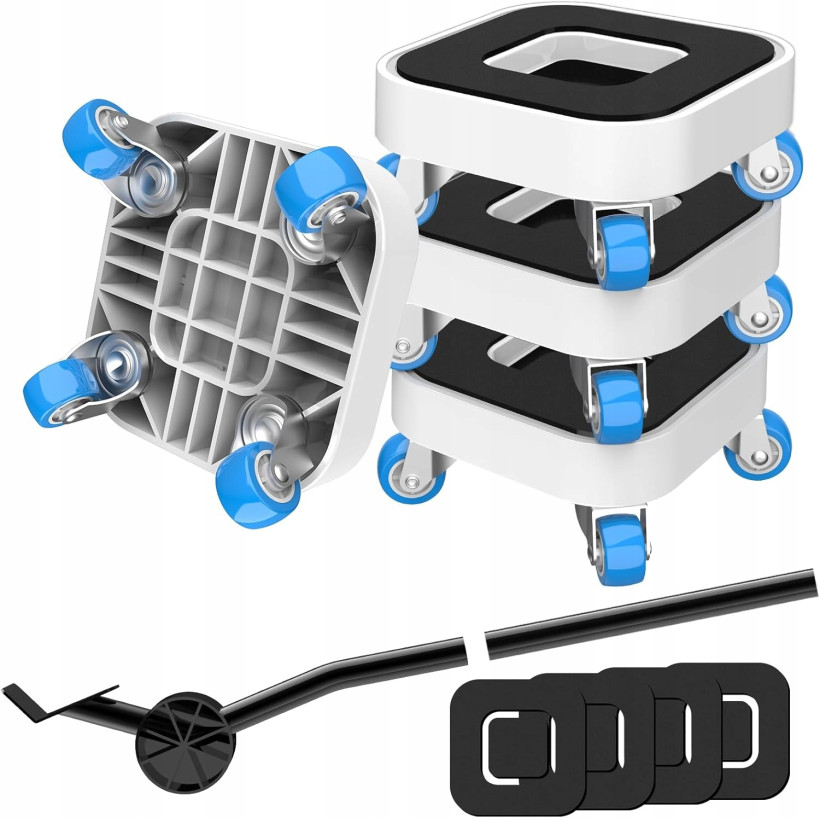 Zestaw transportowy do przesuwania Mebli, 4 podkładki, podnośnik, 350 kg