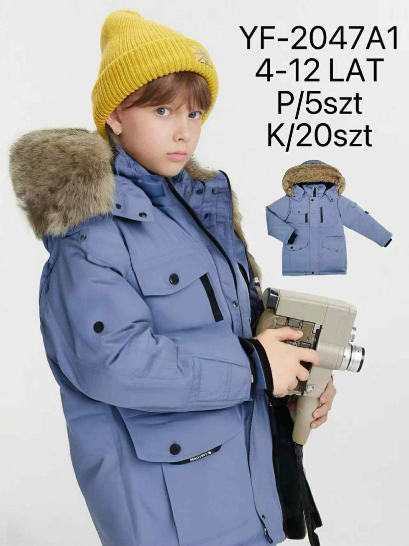 Kurtka parka zimowa niebieska